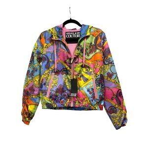 Versace Jeans Couture Hooded Colorful Bomber Jacket Size IT 36 US XS/Small